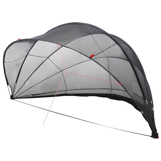 Vidaxl pooldome zwart 546 x 516 x 250 cm 185t polyester met pu-coating
