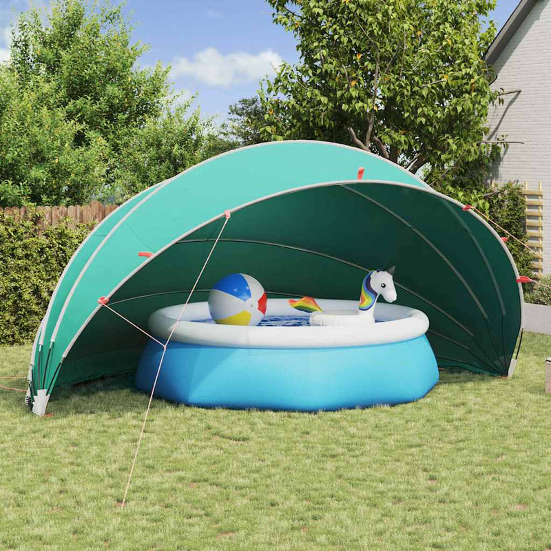Load image into Gallery viewer, Vidaxl pooldome blauw 592 x 590 x 275 cm 185t polyester met pu-coating
