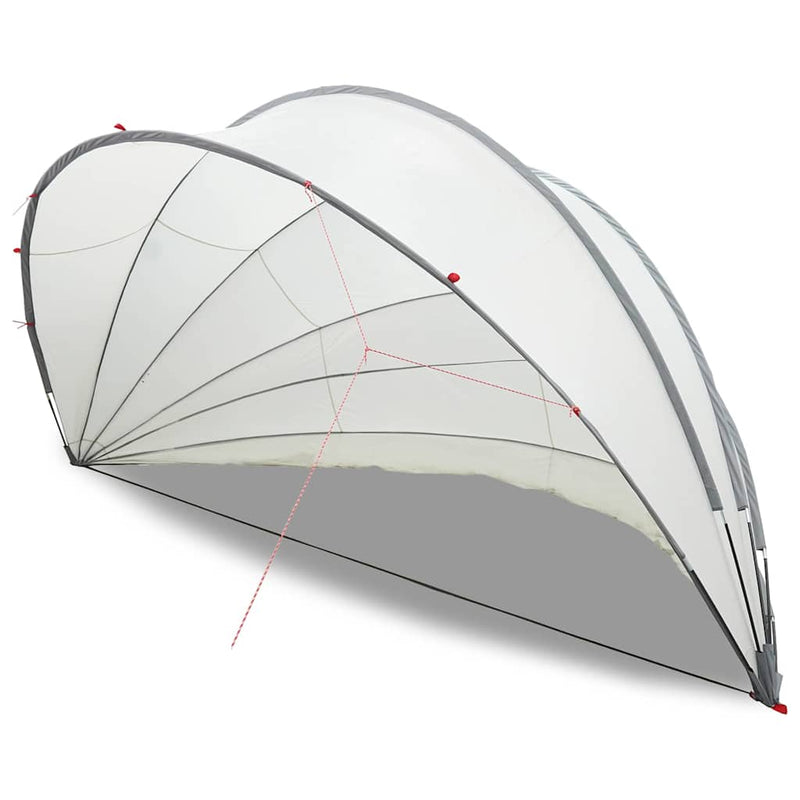 Load image into Gallery viewer, Vidaxl pooldome grijs en oranje 592 x 590 x 275 cm
