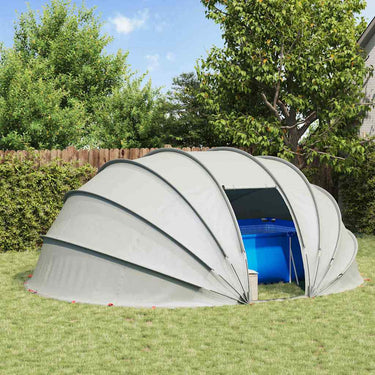 Vidaxl zwembad tent koepel grijs 538 x 440 x 204 cm