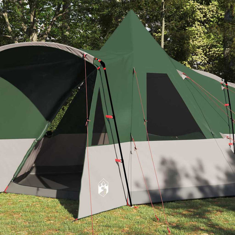 Load image into Gallery viewer, Vidaxl teepee tent met dak met opslag groen 720 x 465 x 295 cm
