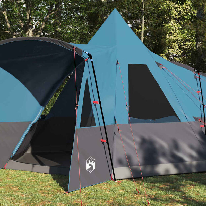 Load image into Gallery viewer, Vidaxl teepee tent met dak met opslag blauw 720 x 465 x 295 cm
