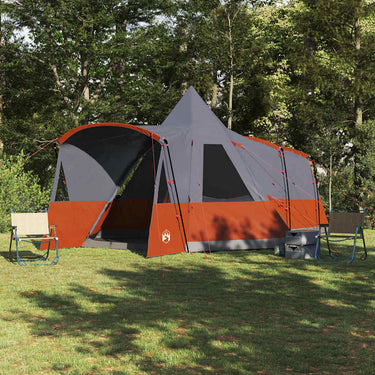 Vidaxl teepee tent met dak grijs en oranje 720 x 465 x 295 cm