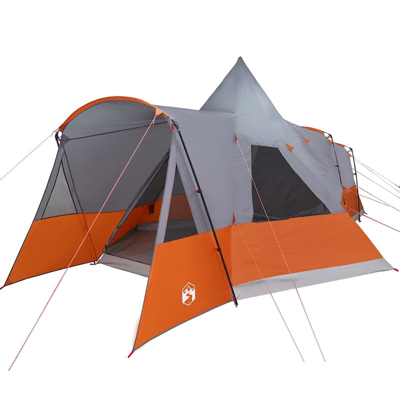 Load image into Gallery viewer, Vidaxl teepee tent met dak grijs en oranje 720 x 465 x 295 cm
