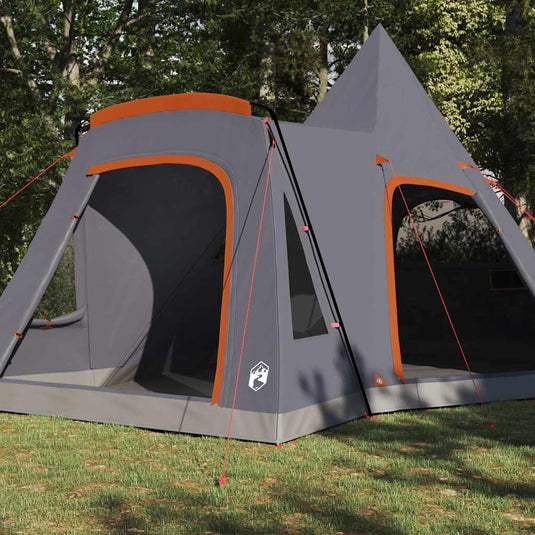 Vidaxl teepee tent met dak grijs en oranje 545 x 450 x 295 cm