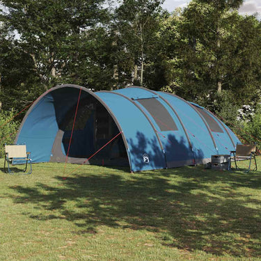 Vidaxl tunneltent met dak met opslag blauw 710 x 460 x 245 cm