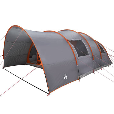 Vidaxl tunneltent met dak grijs en oranje 710 x 460 x 245 cm