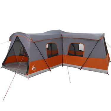 Vidaxl tent met dak met opslag grijs en oranje 680 x 510 x 210 cm