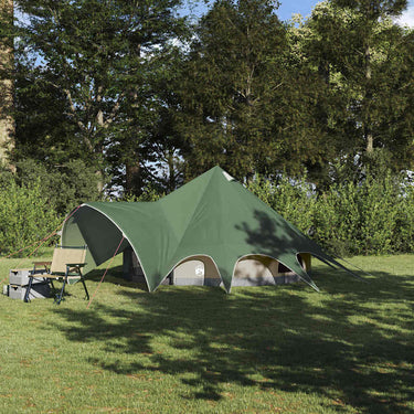 Vidaxl teepee tent met dak groen en grijs 600 x 600 x 347 cm