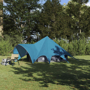 Vidaxl teepee tent met dak blauw en grijs 600 x 600 x 347 cm