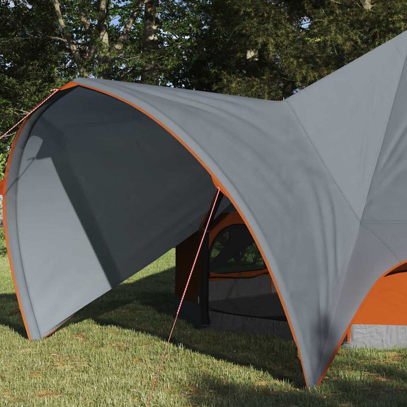 Load image into Gallery viewer, Vidaxl teepee tent met dak grijs en oranje 600 x 600 x 347 cm
