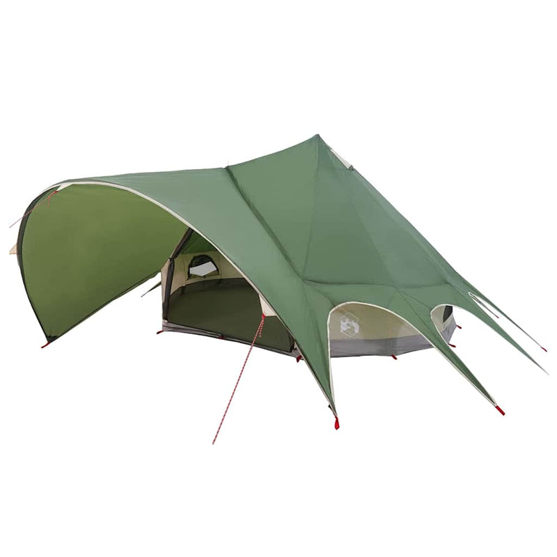 Load image into Gallery viewer, Vidaxl teepee tent met dak groen en grijs 600 x 600 x 347 cm
