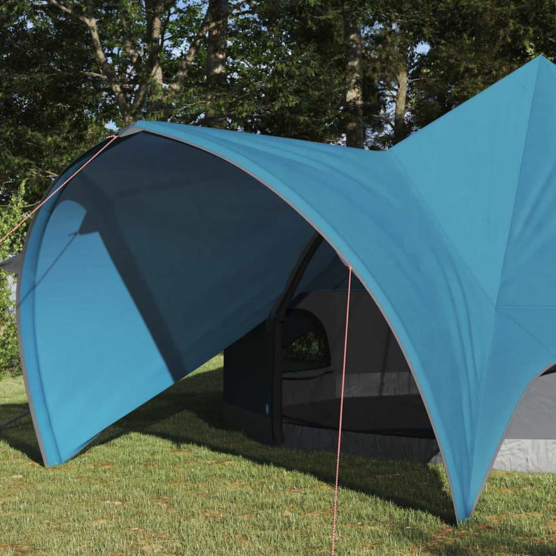 Load image into Gallery viewer, Vidaxl teepee tent met dak blauw en grijs 600 x 600 x 347 cm
