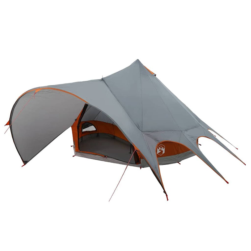 Load image into Gallery viewer, Vidaxl teepee tent met dak grijs en oranje 600 x 600 x 347 cm
