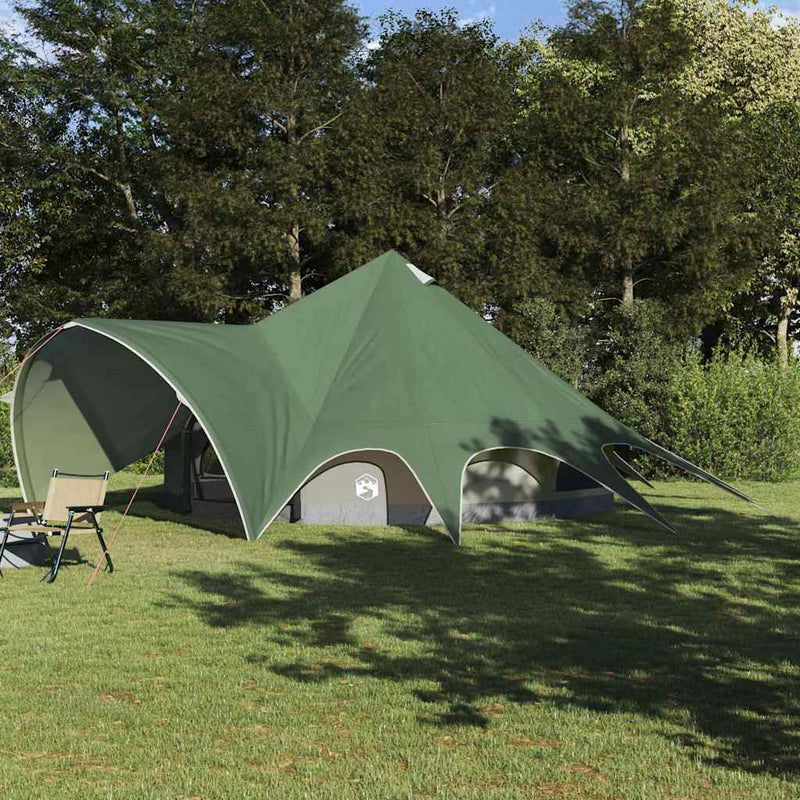 Load image into Gallery viewer, Vidaxl teepee tent met dak groen en grijs 600 x 600 x 347 cm
