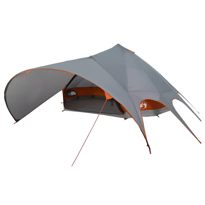 Load image into Gallery viewer, Vidaxl teepee tent met dak grijs en oranje 600 x 600 x 347 cm
