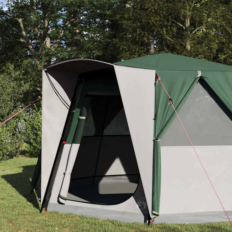 Load image into Gallery viewer, Vidaxl huisje tent met dak met opslag groen 425 x 396 x 222 cm
