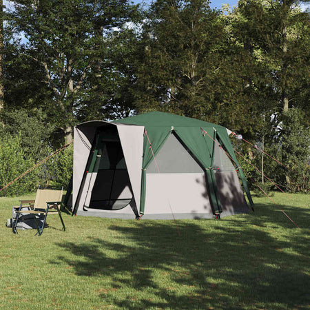 Vidaxl huisje tent met dak met opslag groen 425 x 396 x 222 cm