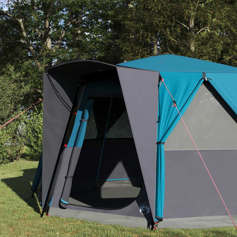 Load image into Gallery viewer, Vidaxl huisje tent met dak met opslag blauw 425 x 396 x 222 cm
