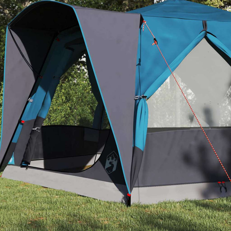 Load image into Gallery viewer, Vidaxl huisje tent met dak blauw en grijs 333 x 317 x 194 cm
