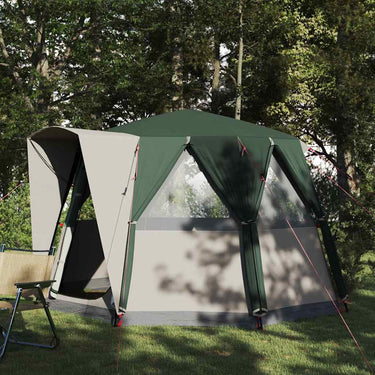 Vidaxl huisje tent met dak met opslag groen en wit 320 x 320 x 203 cm