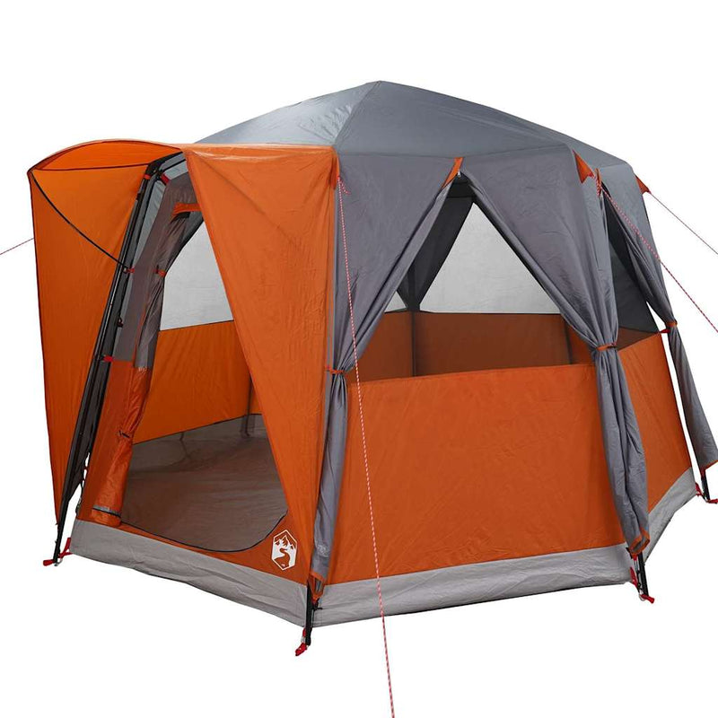 Load image into Gallery viewer, Vidaxl huisje tent met dak grijs en oranje 320 x 320 x 203 cm

