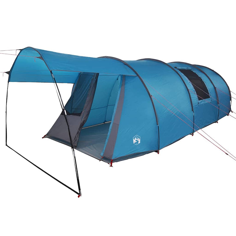 Load image into Gallery viewer, Vidaxl tunneltent met dak met opslag blauw en grijs 740 x 370 x 220 cm
