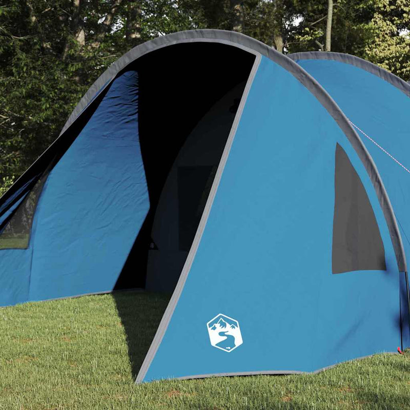 Load image into Gallery viewer, Vidaxl tunneltent met dak met opslag blauw en grijs 778 x 356 x 210 cm
