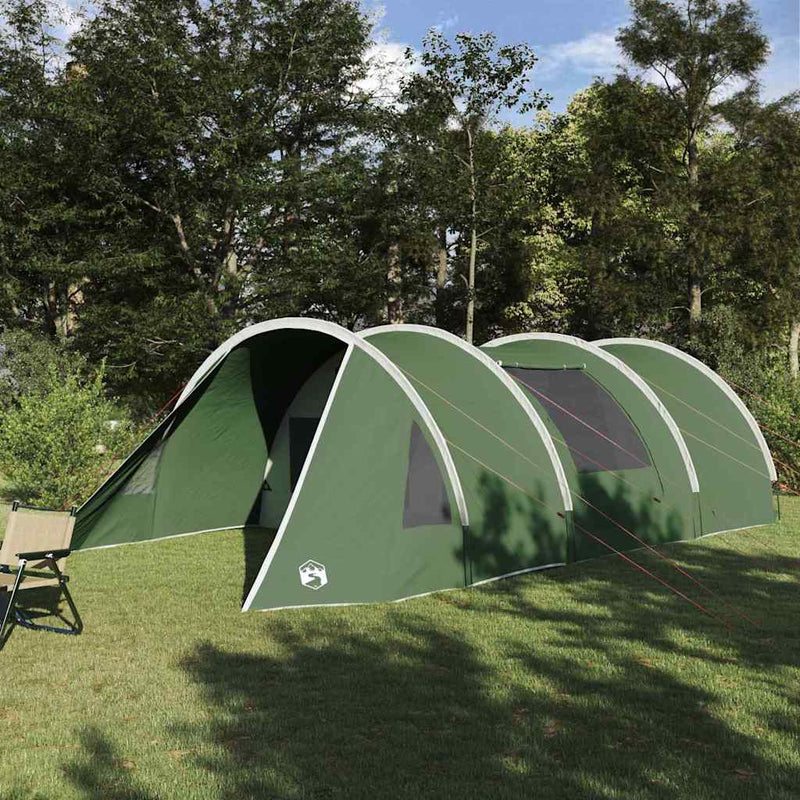 Load image into Gallery viewer, Vidaxl tunneltent met dak met opslag groen en wit 778 x 356 x 210 cm
