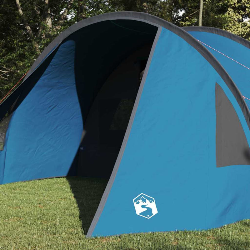 Load image into Gallery viewer, Vidaxl tunneltent met dak met opslag blauw en grijs 778 x 356 x 210 cm
