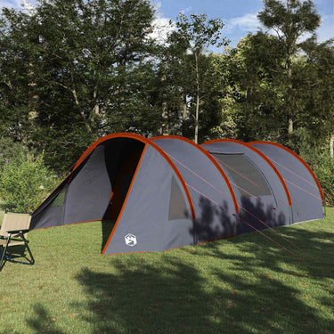 Vidaxl tunneltent met dak grijs en oranje 778 x 356 x 210 cm