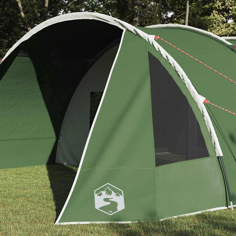 Load image into Gallery viewer, Vidaxl tunneltent met dak met opslag groen en wit 778 x 356 x 210 cm
