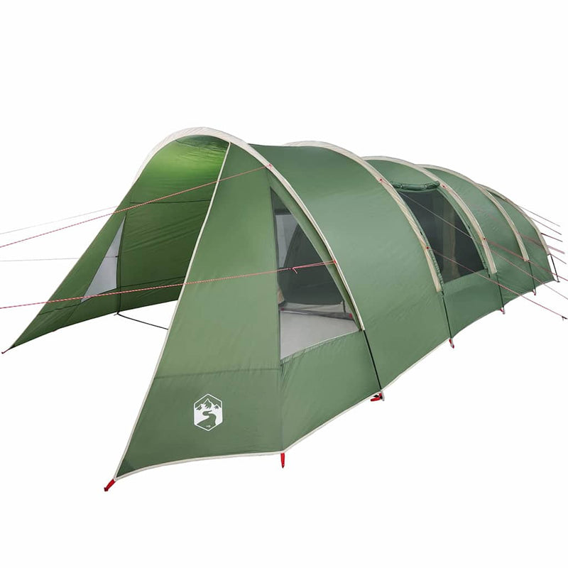 Load image into Gallery viewer, Vidaxl tunneltent met dak met opslag groen en wit 778 x 356 x 210 cm
