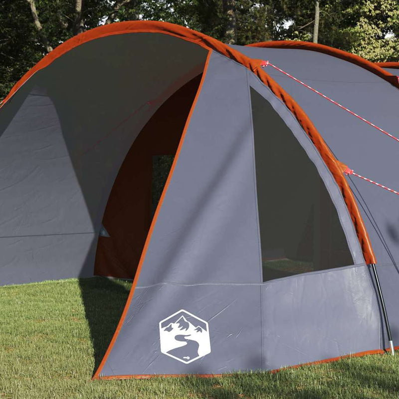 Load image into Gallery viewer, Vidaxl tunneltent met dak grijs en oranje 778 x 356 x 210 cm
