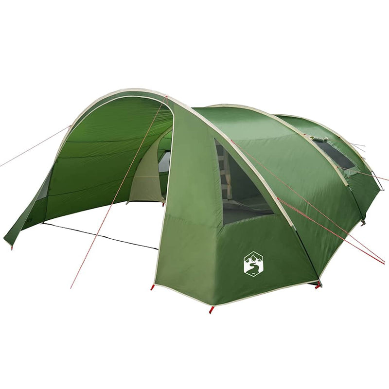 Load image into Gallery viewer, Vidaxl tunneltent met dak met opslag groen en wit 700 x 590 x 215 cm
