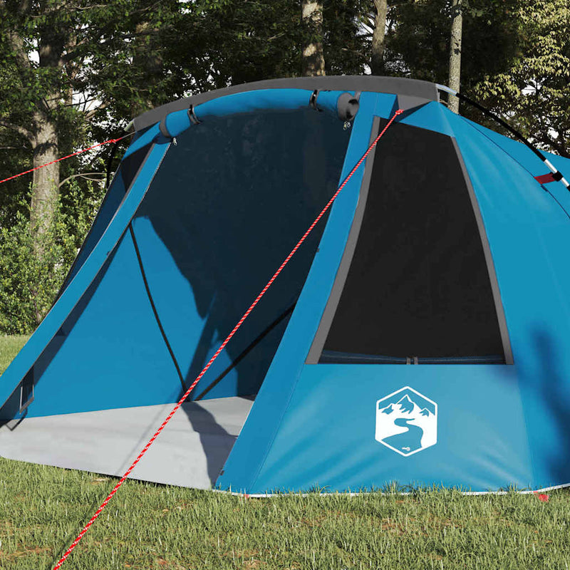 Load image into Gallery viewer, Vidaxl tunneltent met dak met opslag blauw en grijs 328 x 228 x 115 cm

