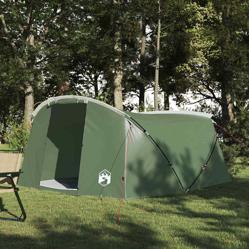 Load image into Gallery viewer, Vidaxl tunneltent met dak met opslag groen en wit 318 x 275 x 140 cm
