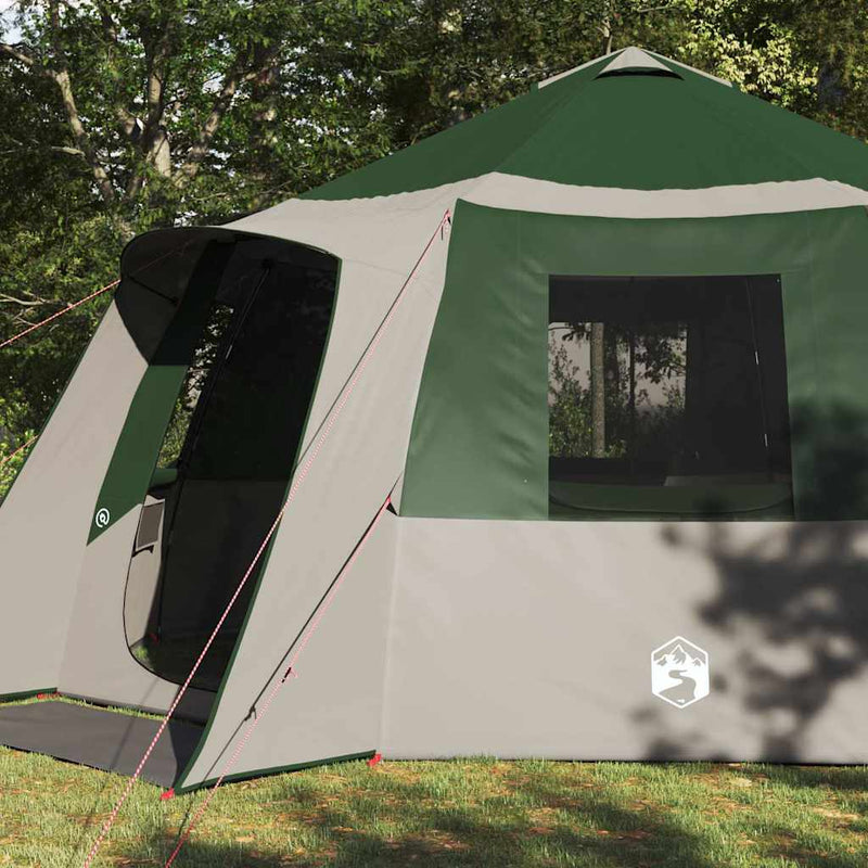 Load image into Gallery viewer, Vidaxl huisje tent met dak groen en grijs 500 x 500 x 294 cm
