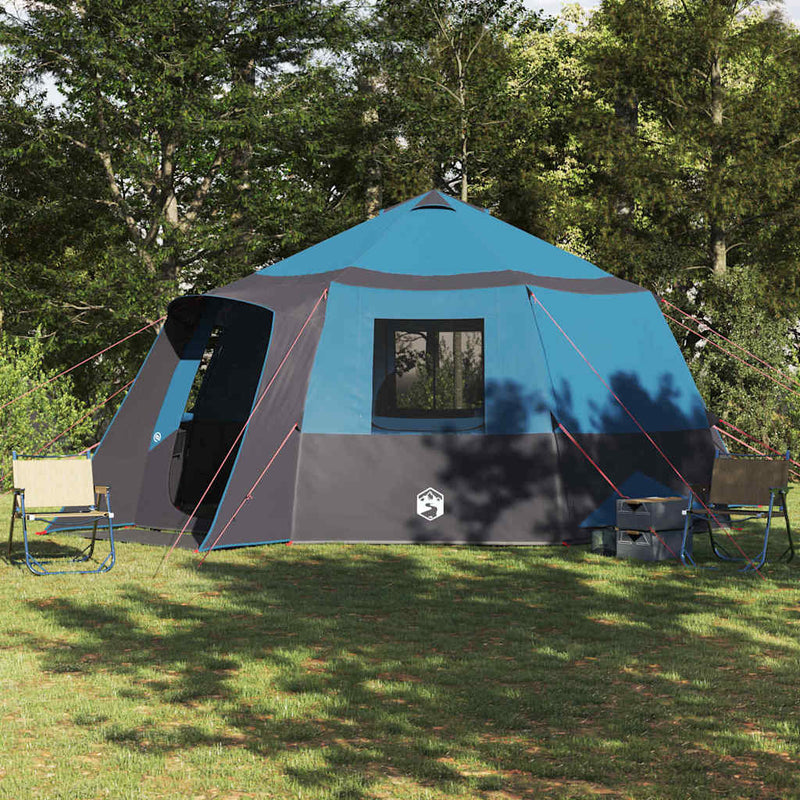 Load image into Gallery viewer, Vidaxl huisje tent met dak blauw en grijs 500 x 500 x 294 cm
