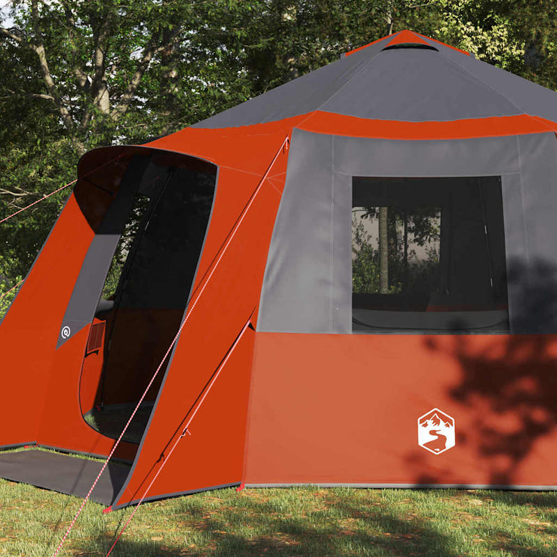 Load image into Gallery viewer, Vidaxl huisje tent met dak grijs en oranje 500 x 500 x 294 cm
