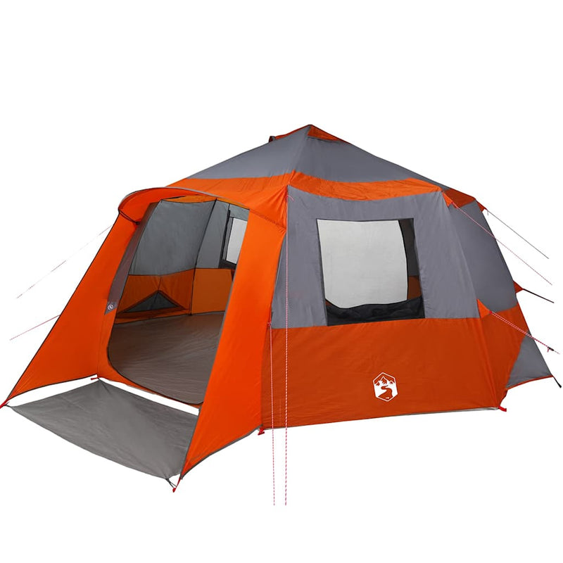 Load image into Gallery viewer, Vidaxl huisje tent met dak grijs en oranje 500 x 500 x 294 cm
