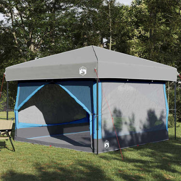 Vidaxl binnentent met dak met opslag blauw en grijs 300 x 300 x 250 cm