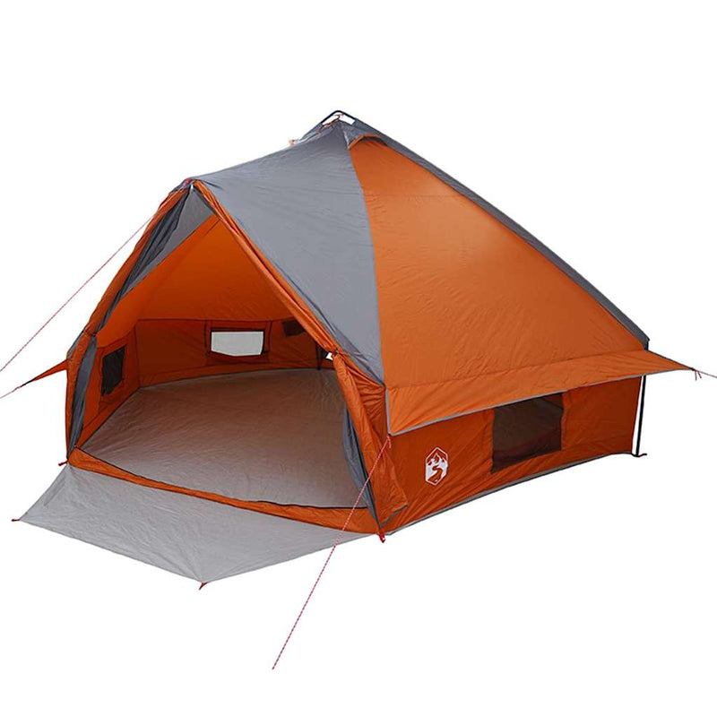 Load image into Gallery viewer, Vidaxl teepee tent met dak grijs en oranje 490 x 410 x 210 cm

