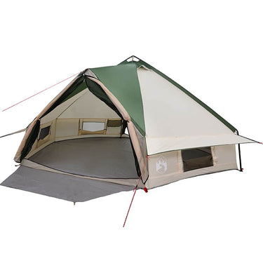 Vidaxl teepee tent met dak met opslag groen en wit 490 x 410 x 210 cm