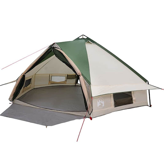 Vidaxl teepee tent met dak met opslag groen en wit 490 x 410 x 210 cm