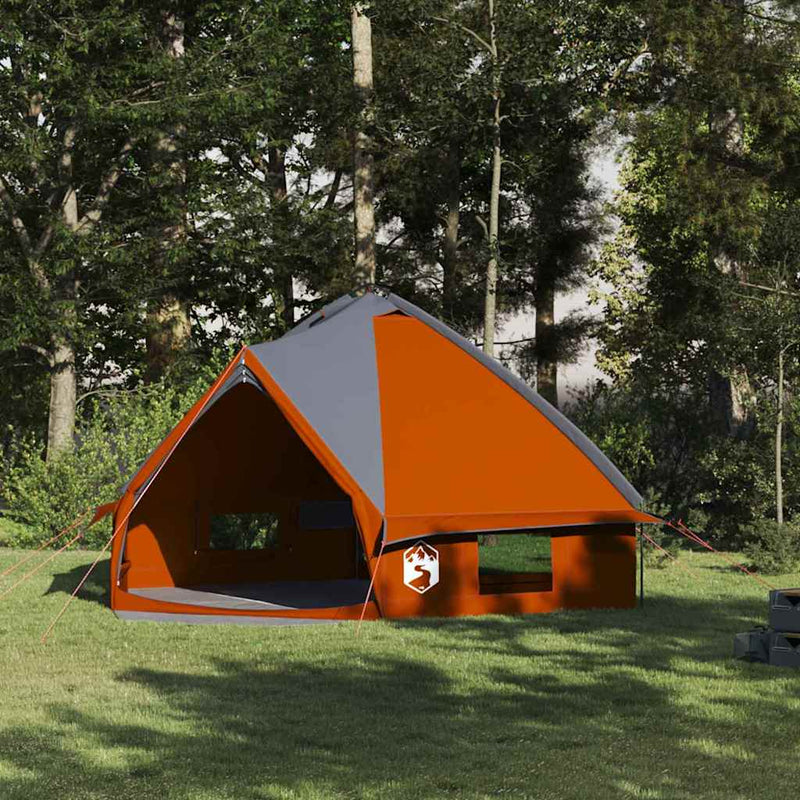 Load image into Gallery viewer, Vidaxl teepee tent met dak grijs en oranje 490 x 410 x 210 cm
