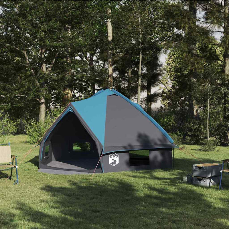 Load image into Gallery viewer, Vidaxl teepee tent met dak blauw en grijs 490 x 410 x 210 cm
