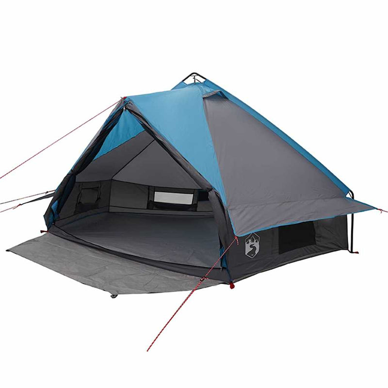 Load image into Gallery viewer, Vidaxl teepee tent met dak blauw en grijs 490 x 410 x 210 cm
