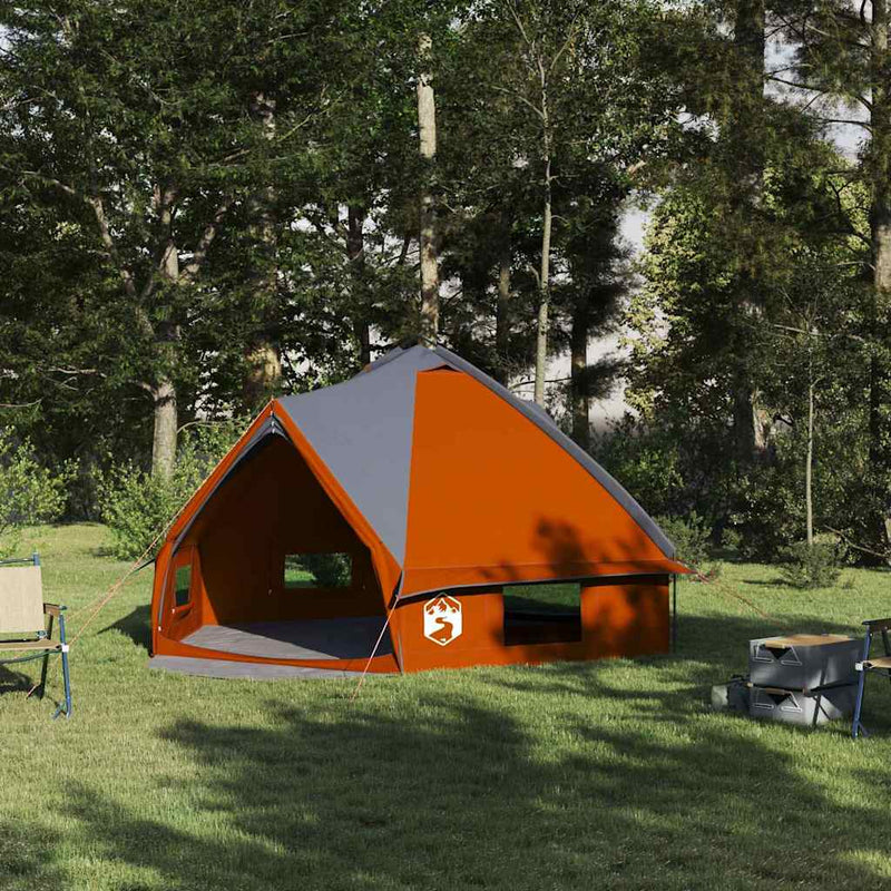 Load image into Gallery viewer, Vidaxl teepee tent met dak grijs en oranje 490 x 410 x 210 cm
