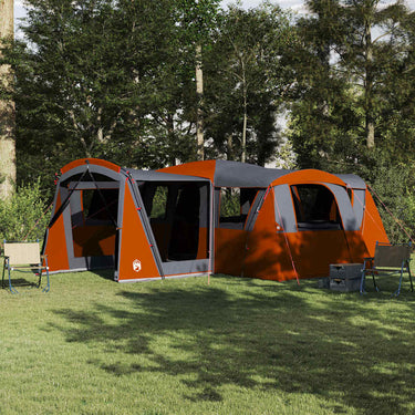 Vidaxl gezinstent met dak grijs en oranje 745 x 700 x 217 cm